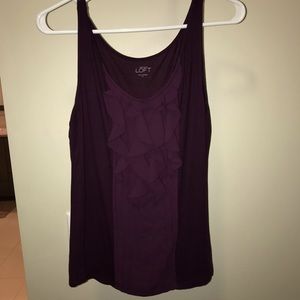 Loft ruffled shell tank